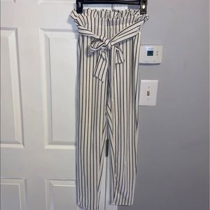 Black and white stripped dress pants